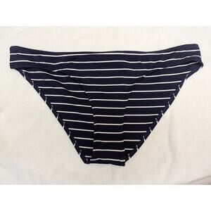 Pez D'Or Maternity sz XL White Navy Blue Striped Marine Bikini Bottom 3232